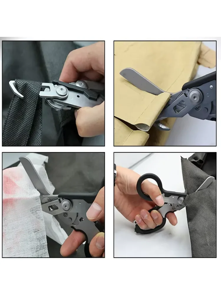 Multifunction Scissors Leatherman Raptors First Aid Expert Tactical Folding Scissors Outdoor Survival Tool Combination Gadget