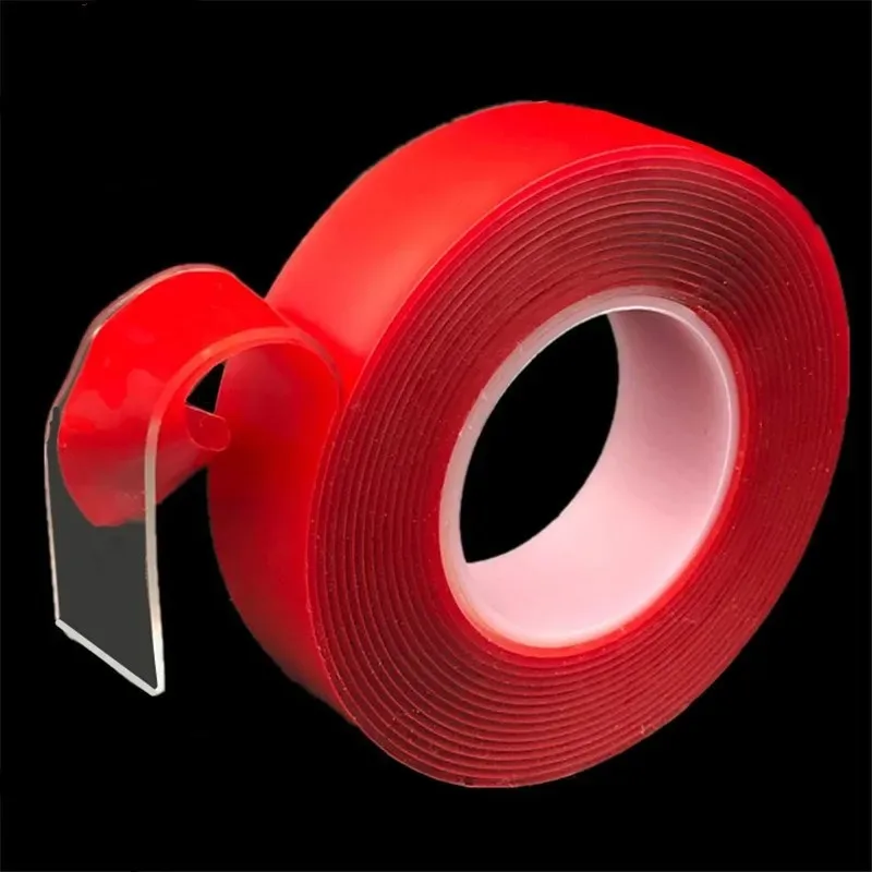 Double Sided Tape Nano Tape 3Meter 10/20/30mm Width Transparent Tape Washable Adhesive Nano Traceless Sticker Glue Red