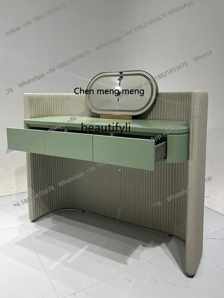 P178 Mobile da toeletta minimalista italiano a tre secchi Armadietto moderno integrato Luce Camera da letto di lusso Cabi per gioielli di fascia alta