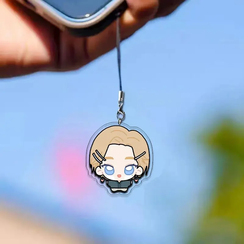 Korean Virtual Idol PLAVE Mobile Phone Lanyard NOAH YEJUN BAMBY EUNHO HAMIN Facial Mask Series Acrylic Pendant Straps Hanging