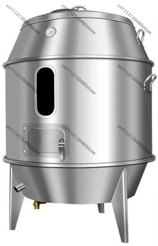 Commercial Dual Fuel Roast Oven, Charcoal & Gas Design, Cantonese Style Roaster for Duck, Chicken and Goose Catering Use