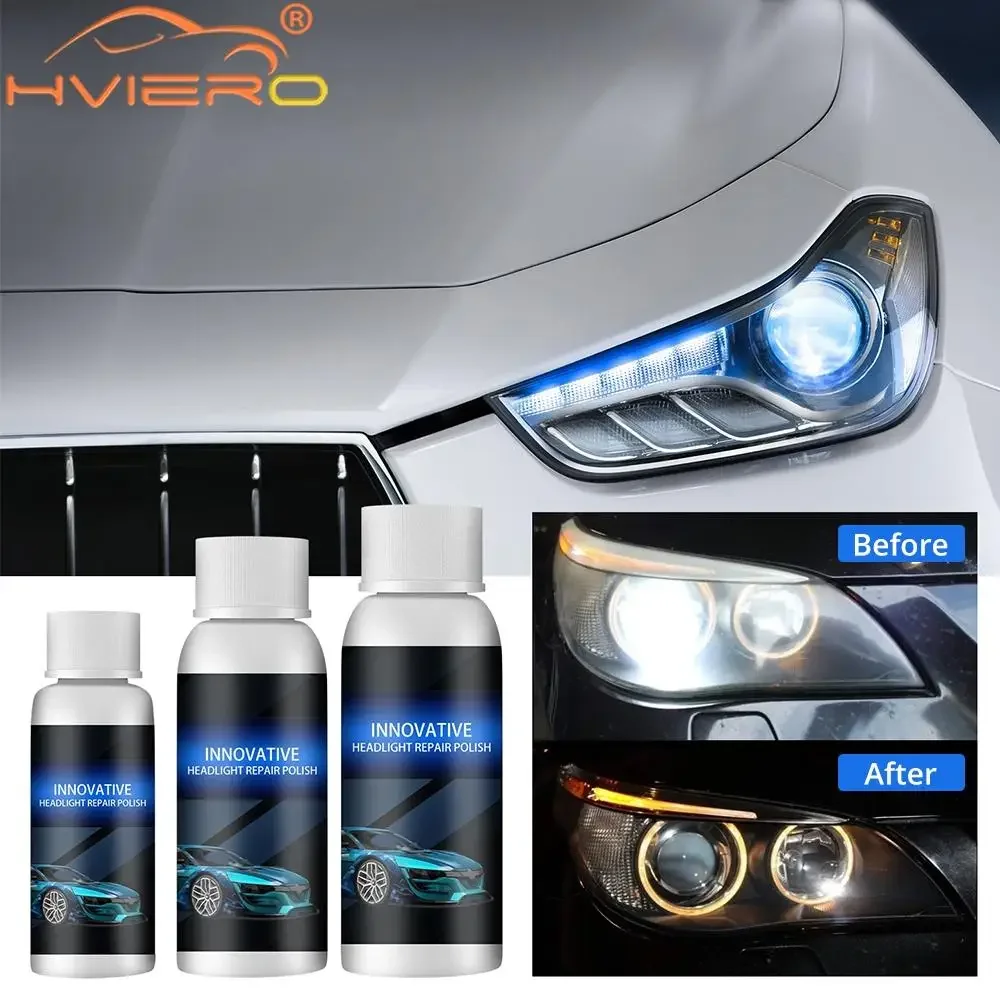 SEAMETAL 50ml Car Headlight Repair Refurbished Liquid Kit Agent Head Light Renewal Polish Headlamp Fluid Wash Maintenance Paint