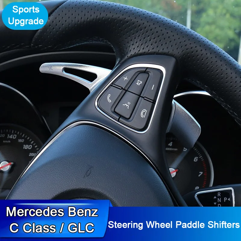 

For Mercedes Benz C E S GLC Class W205 W206 W212 W213 W223 X253 Car Steering Wheel Accessories Paddle Shifters Pick Shift Gears