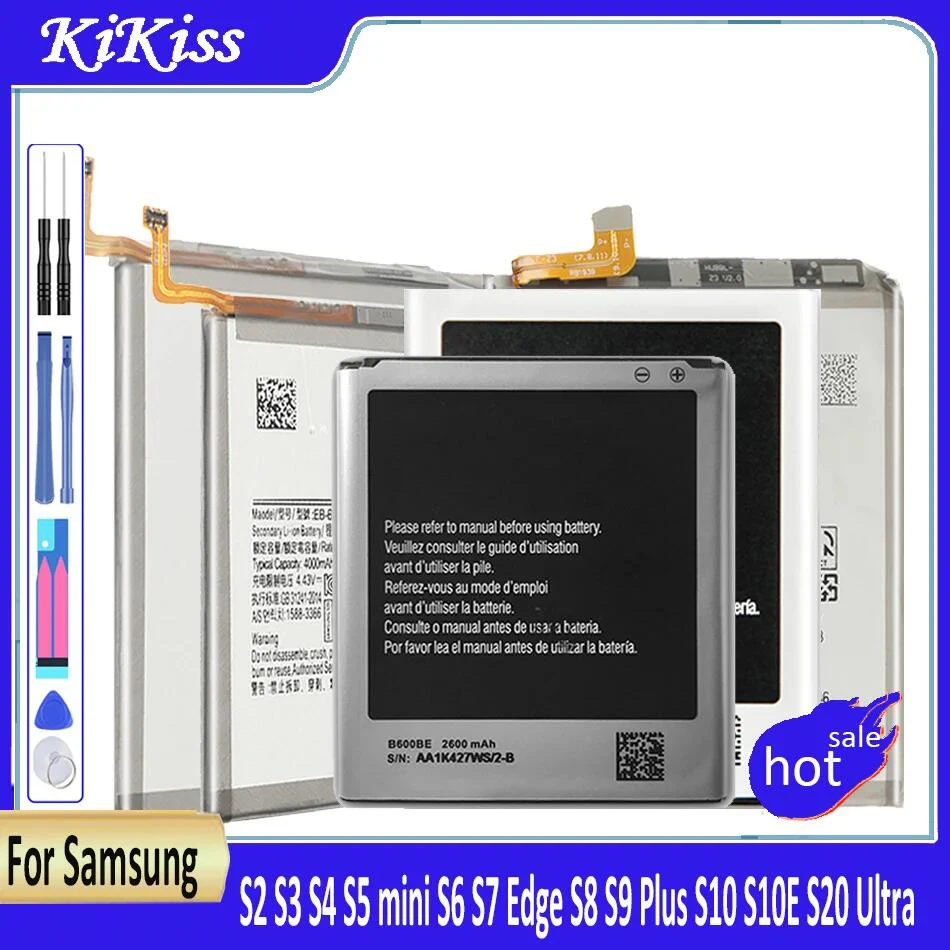 Battery For Samsung GALAXY S2 S3 S4 S5 mini S6 S7 Edge S8 S9 Plus S10 S10E S20 Ultra S6edge S7edge SM G925F G930F G935F G950F