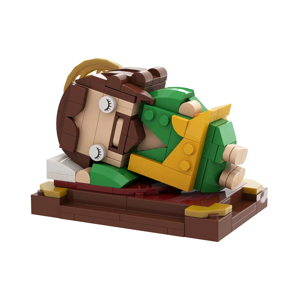 MOC St. Joseph Brickheadz bloque de construcción durmiendo San José padrino de la iglesia figura de acción ladrillo DIY juguete regalo para adultos
