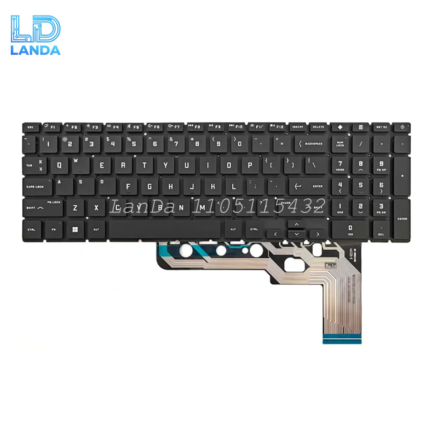 Laptop Keyboard For H-P OMEN 17.3 inch Gaming 17 DB 17Z-DB Black US Backlit