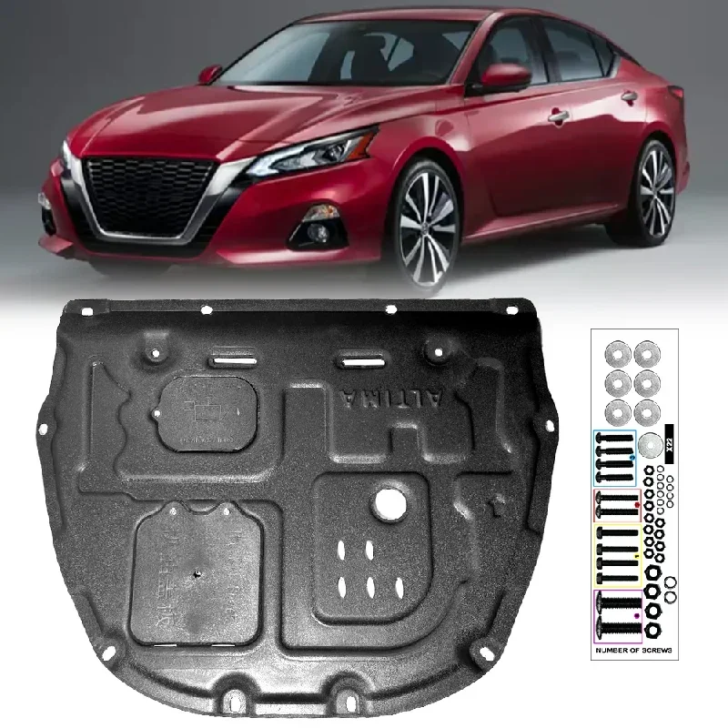 

For Altima Teana 2.0t 2019-2022 Engine Guard Board Splash Shield Mud Fender Plate Cover Black Car Mudflap Mudapron Mudguard