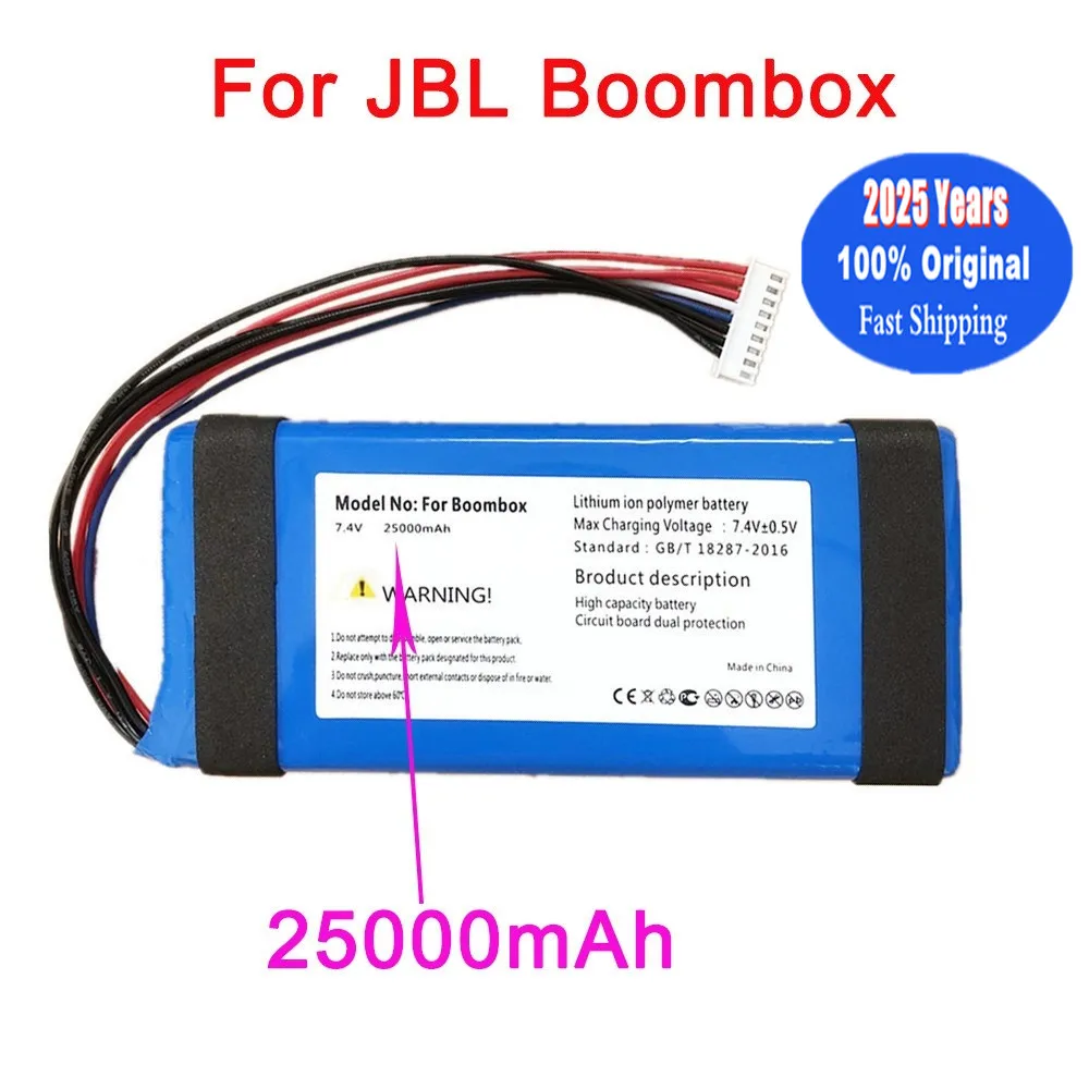 25000mAh 100% Original Speaker Battery For JBL Boombox 1 Boombox1 GSP0931134 01 JEM3316 JEM3317 JEM3318 Loudspeaker Batteries