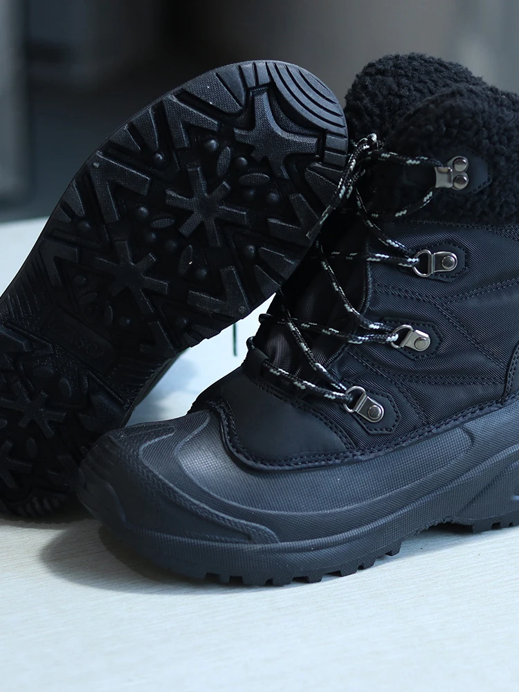 

Водонепроницаемые походные зимние ботинки ниже нуля, мужские и женские нескользящие уличные ботинки, теплые, износостойкие, высокая помощь Ru...