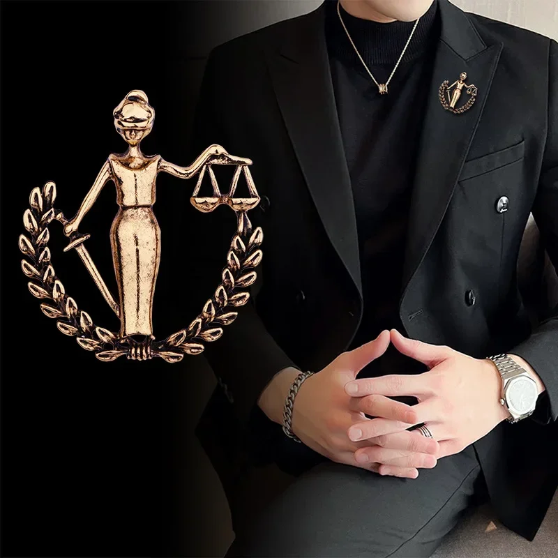 Retro Alloy Libra Constellation Brooches for Women Men Ear of Wheat Lapel Pins Luxury Jewelry Badge Accessories for Clothing
