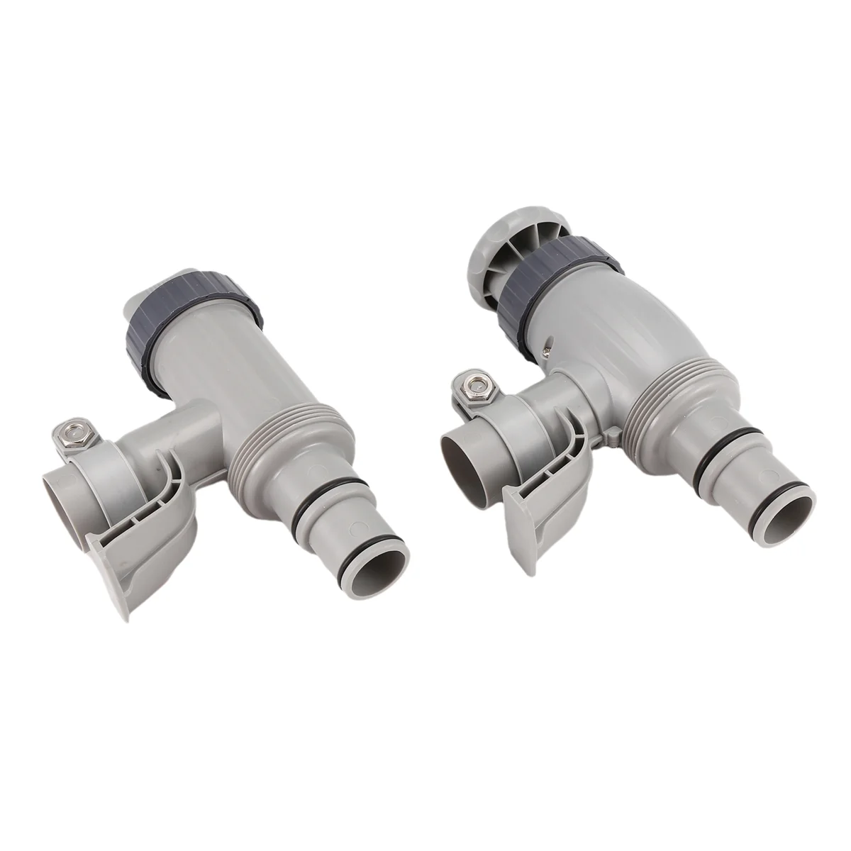 

2PCS Pool Hose Adapter, Swimming Pool Replacement Pool Hose Bracket and Plunger Valve for Above Ground Swimming Pool