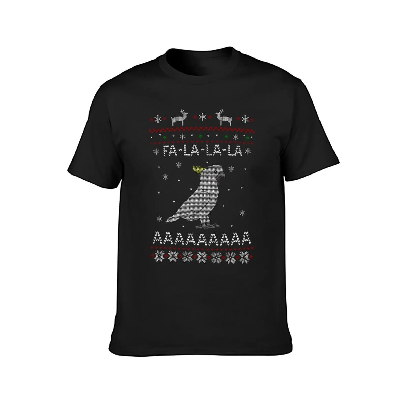 FA LA LA Ugly Christmas Sulphur Cockatoo T-Shirt korean fashion anime clothes vintage oversizeds mens clothing