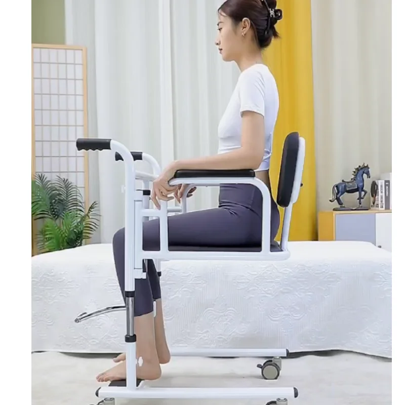 Health care supplies hydraulic patient transfer lift chair with commode shower for elderly