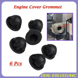 03G103184C For A3 8P1 2.0 1968 Ccm 6 Pcs Car Engine Cover Grommet Rubber Trim Engine Top Cover Trim Rubber Mount Grommet