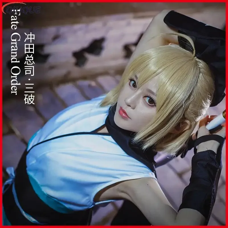 

qq023Fate Grand Order Okita Souji Sakura Artoria Pendragon Fate Stay Night Saber Косплей Костюм