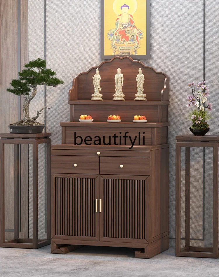 

ss C Black walnut solid wood Tibetan table Buddhist table household simple living room incense table