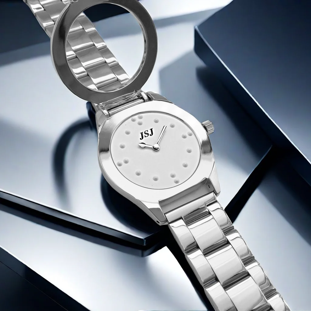 触覚腕時計 - 盲人及び視覚障害者向け 隆起ポイント文字盤搭載