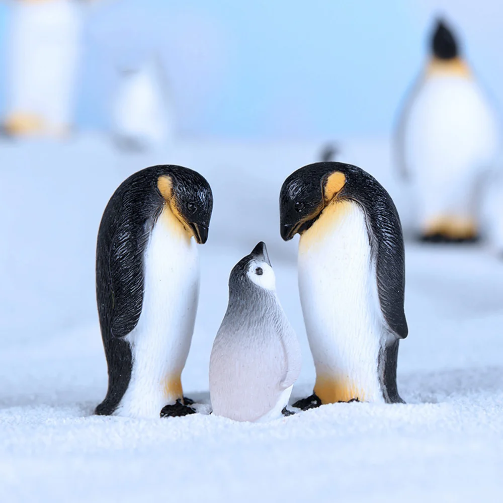 Resin Small Penguin Craft Model Iceberg Micro Landscape Fairy Garden Ornament Miniature Winter Figurine