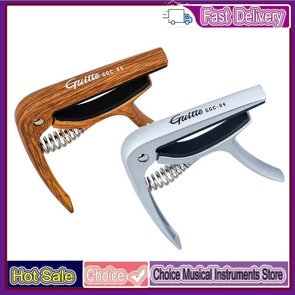 Capo para Guitarra JOYO para Guitarra Acústica, Clássica, Elétrica, Ukulele e Mandolim GGC-04, Clampe de Ajuste em Liga de Zinco, Peças e Acessórios para Guitarra