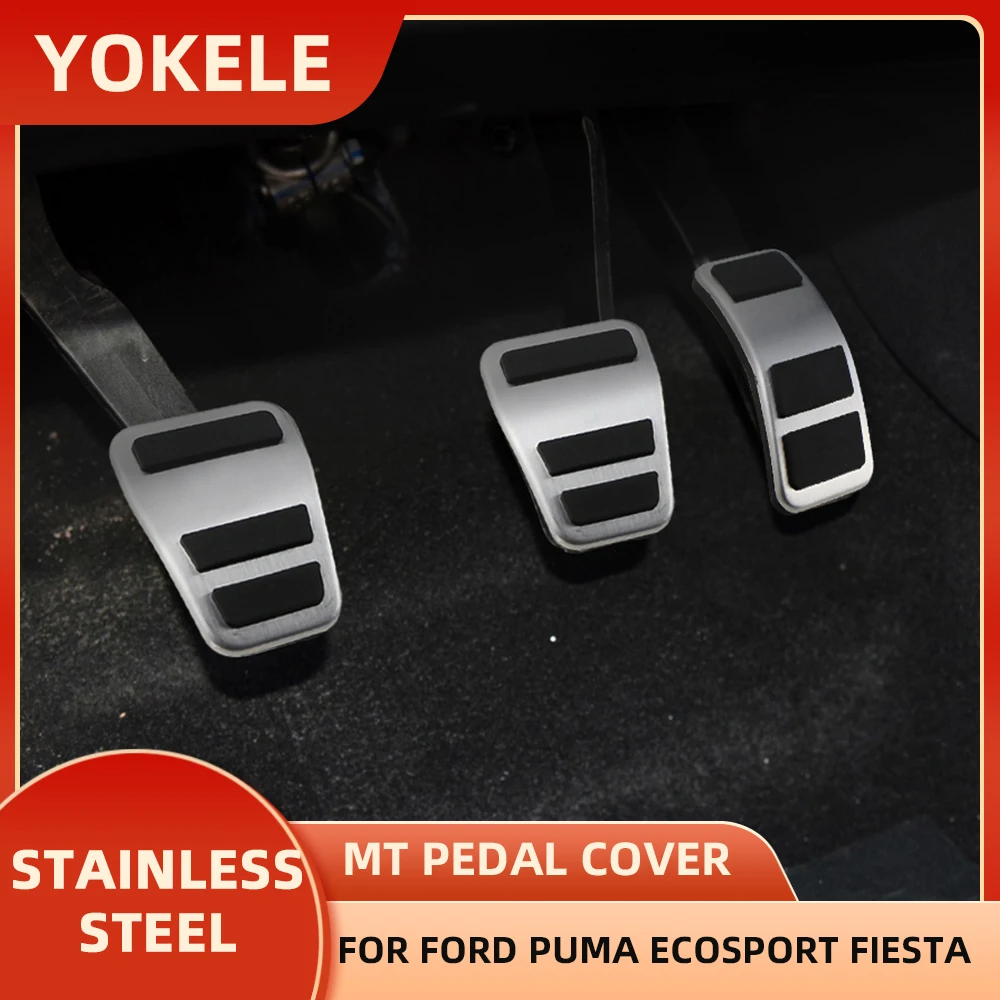 New Upgrade Gas Brake Pedal Protection Cover for Ford Puma 2019-2023 Ecosport 2013 - 2023 Fiesta MK8 2013-2023 Car Pedals