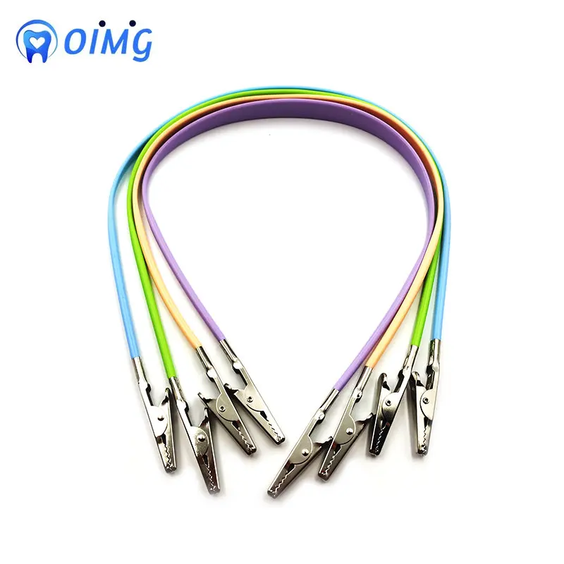 Dental Bib Clips Chain Napkin Holder Autoclavable Rubber Accessaries Teeth Whitening Matirial Multicolor Dental Material