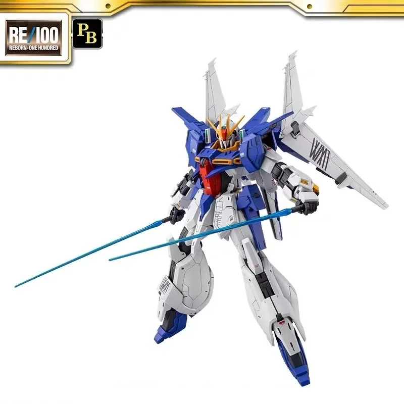 Bandai re/100 Gundam Lindwurm 1/100โมเดลอะนิเมะของแท้ใหม่ของเล่นคอลเลคชั่นตุ๊กตาขยับแขนขาได้สำหรับเด็กผู้ชายตุ๊กตา PVC