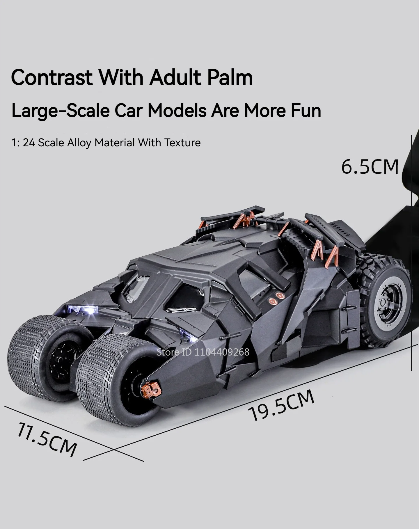 1:24 Batmobil Bolide Auto Modell Spielzeug Türen Geöffnet Stoßdämpfung Spray Sportwagen Modelle Sound Licht Spielzeug Geschenke für Jungen – Detail 10