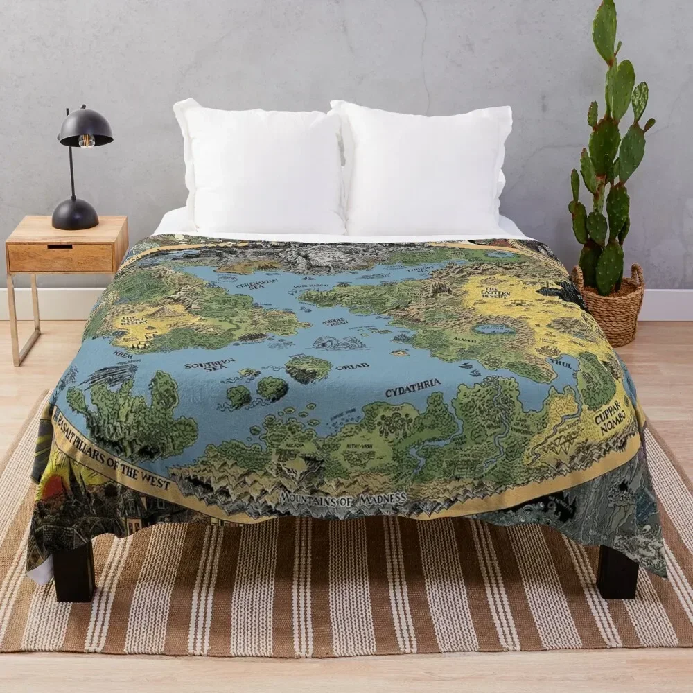 

HP Lovecraft Dreamland Map Throw Blanket Large Soft Big Winter beds Hairys Blankets