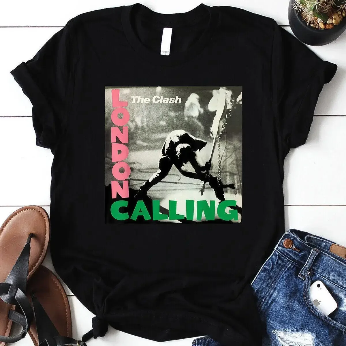 The Clash London Calling Black T-Shirt Size S-5XL Gift For Fans