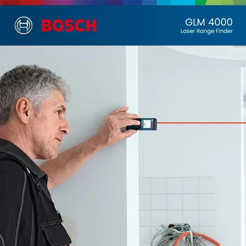 Imagem -06 - Bosch-glm 4000 Faixa Laser Mais Fino Fita Métrica Digital 40m Distância Medidor Telêmetro Medida Régua Instrumento de Medição Glm4000