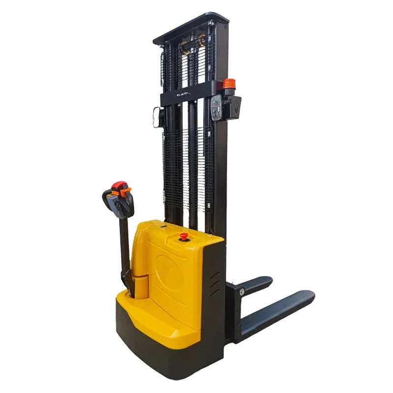 Cost-effective intercom-operated stacker forklift heavy-duty construction capability