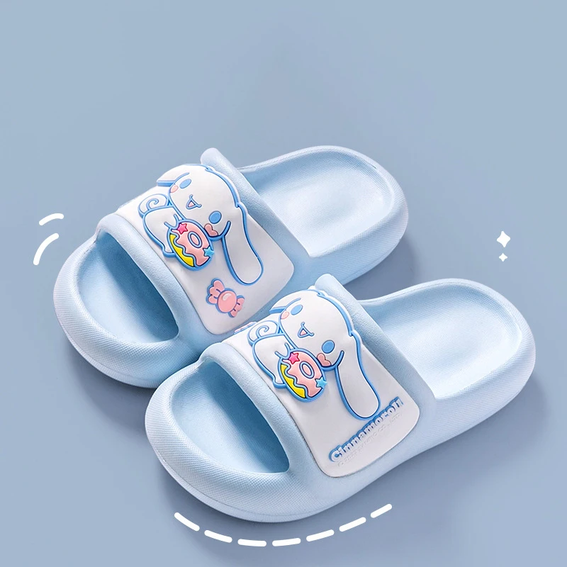 Cute Family Slippers Kawai Sanrio Slides Kuromi EVA Shoes Soft Antislip Sweet Cinamoroll