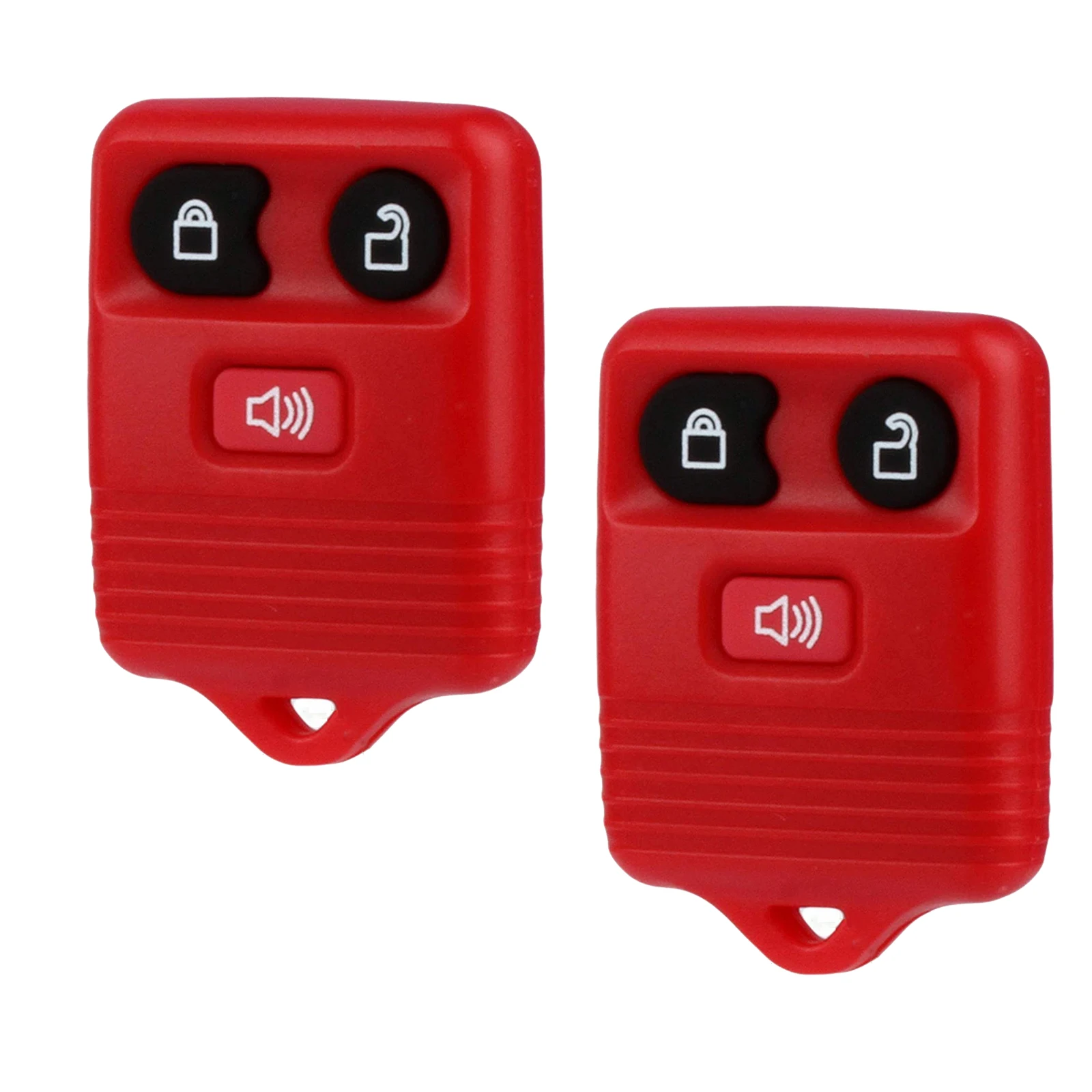 3 Button Red Key Shell Case Car Remote Vehicle Key Case No Circuit Board for Ford E-Series Ranger Expedition Lincoln Town