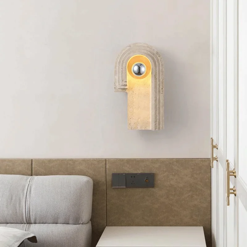 Room Decor Wall Lamp Classical Wall Lights Bedroom Travertine Home Decorations Lighting Fixtures