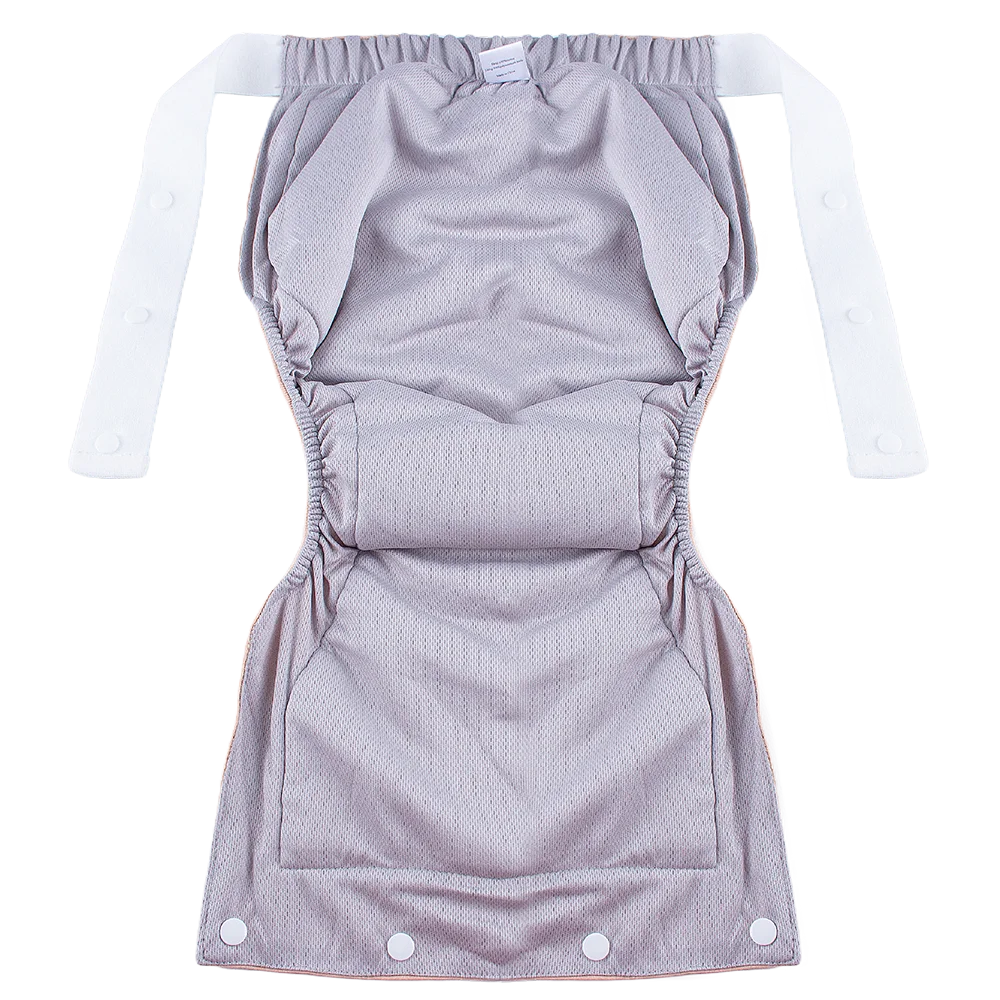 AIO قابل للتعديل وسهل الارتداء حفاضات الكبار قابل للغسل القطن سلس البول القماش حفاضات المسنين حفاضات مانعة للتسرب الملابس الداخلية #6