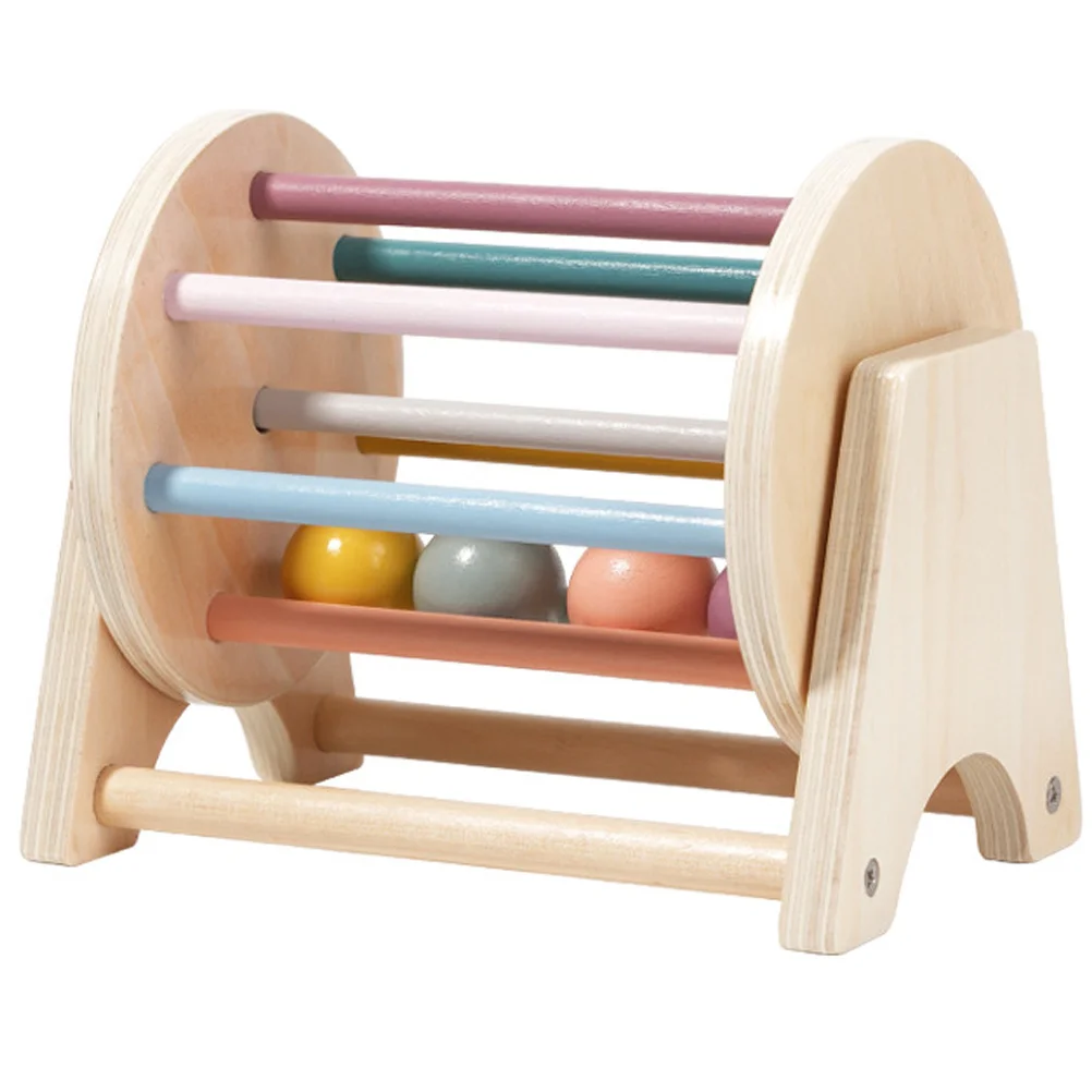 Wooden Textile Drum Educational Montessori Learning Early Development Activity Colorful Rolling Drum Sound Sensory Plaything