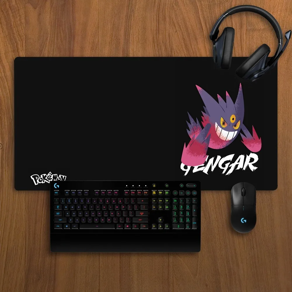 Imagem -05 - Pokémon Gengar Non-slip Mousepad Bilibili Anime Lockedge Almofada de Escrita Grande Espessada Almofada de Jogos do Estudante do Escritório