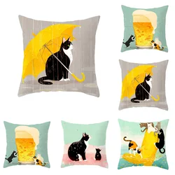 Cute Cat Pillow Case Cute Cat Throw Pillow Case Cover Decorative Pillowcases Cute Cat Pillow Case Cover poszewka kussensloop