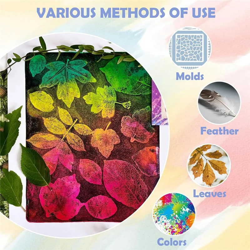 

【24-часовая распродажа】Гелевая печатная подушка с кистью для монопринта, тиснения и текстуры для начинающих, художников и терапии