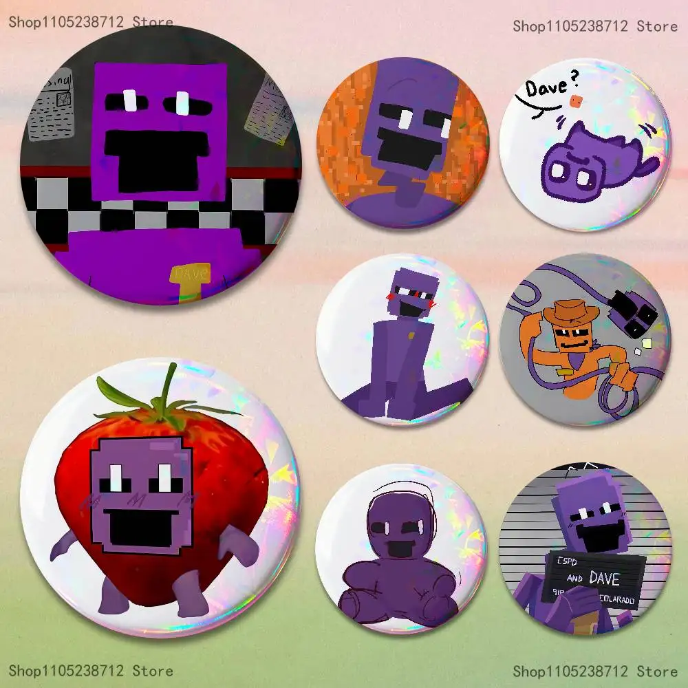 

Funny D-Dsaf 3 Purple Guy Anime Cartoon Badge Breastpin for Backpack Clothes Handmade Brooches Gift Accessory