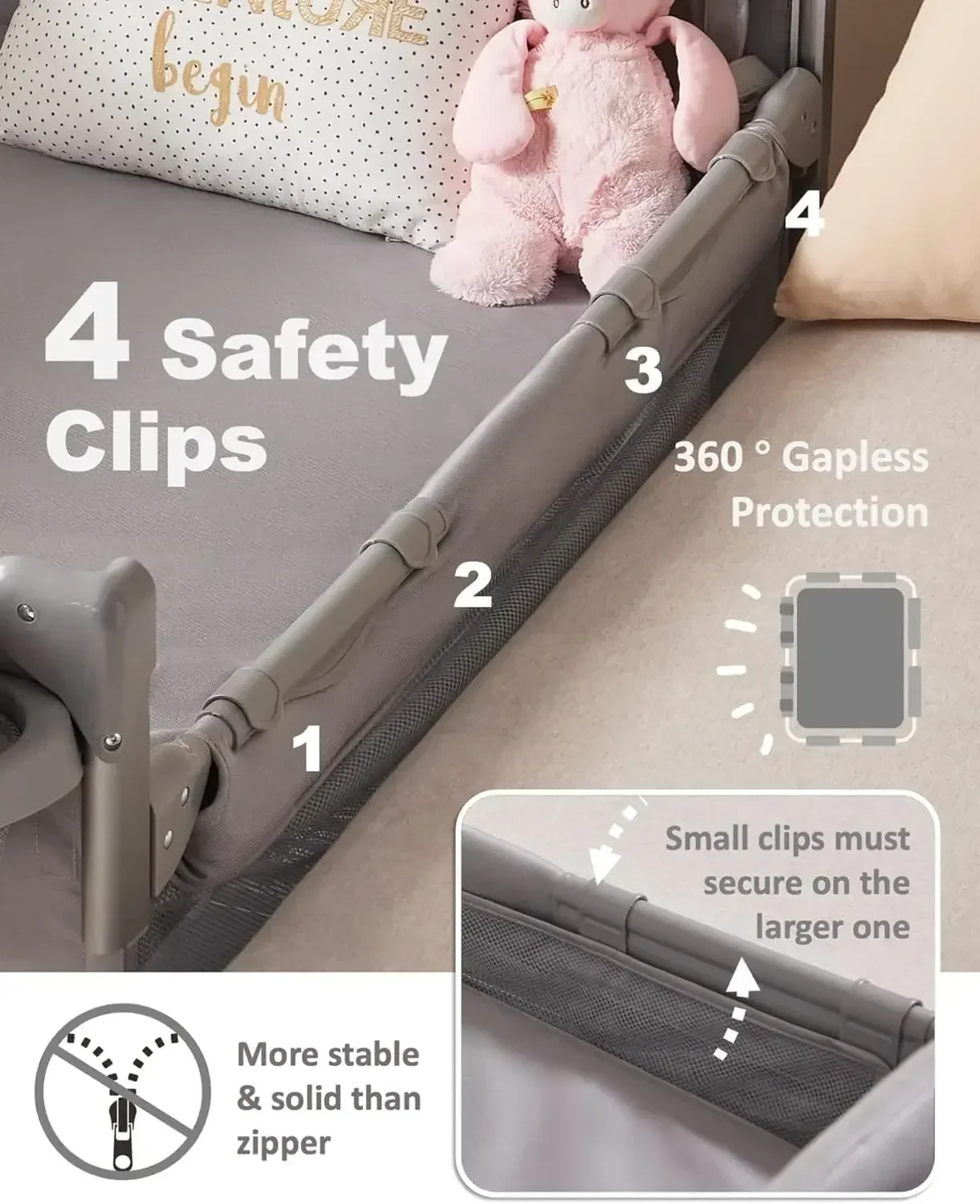 Hot sale!Newborn Baby Bassinet Bedside Sleeper Playard Changing Table