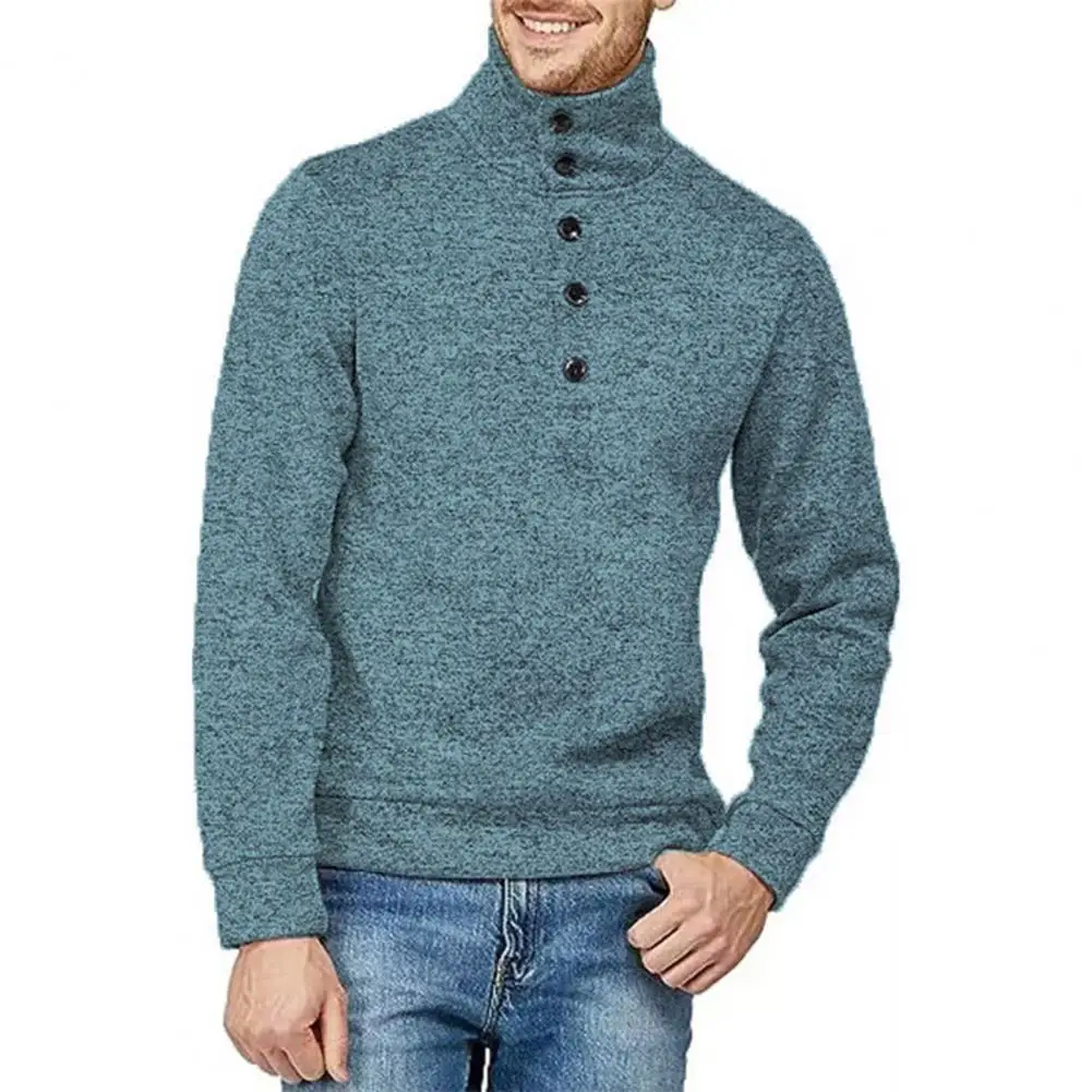 

Men's Sweatshirt Autumn Sweater with Half Turtleneck Pullover Loose sudaderas para hombres