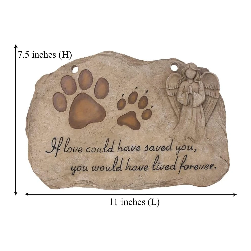 Paw Prints Pet Dog Memorial Stones for Dogs or Cats, Sympathy Pet Dog Memorial Gifts Loss Gifts, Paw Prints Pet Dog Memorial