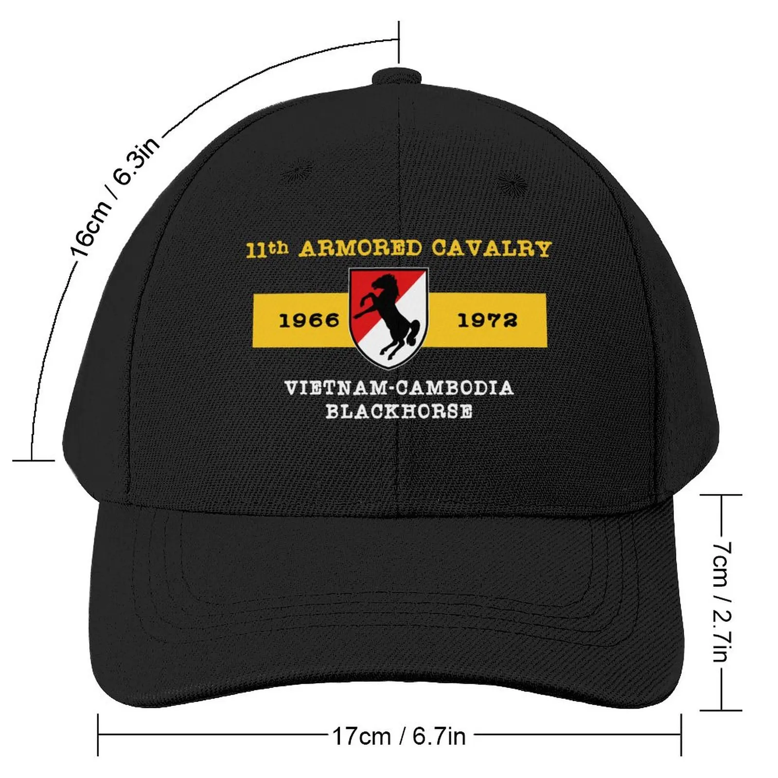 11th Armored Cavalry Regiment/ Vietnam - Cambodia Baseball Cap Anime Hat Anime Men Caps Women's