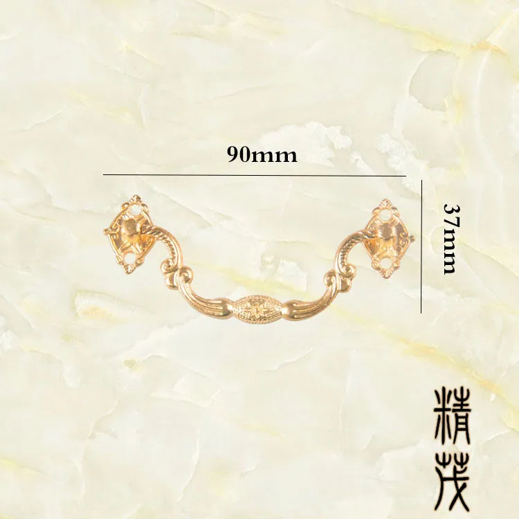 Jingmao-328 thin gold eight-star handle alloy handle jewelry box 90 * 37mm wooden box wine box handle