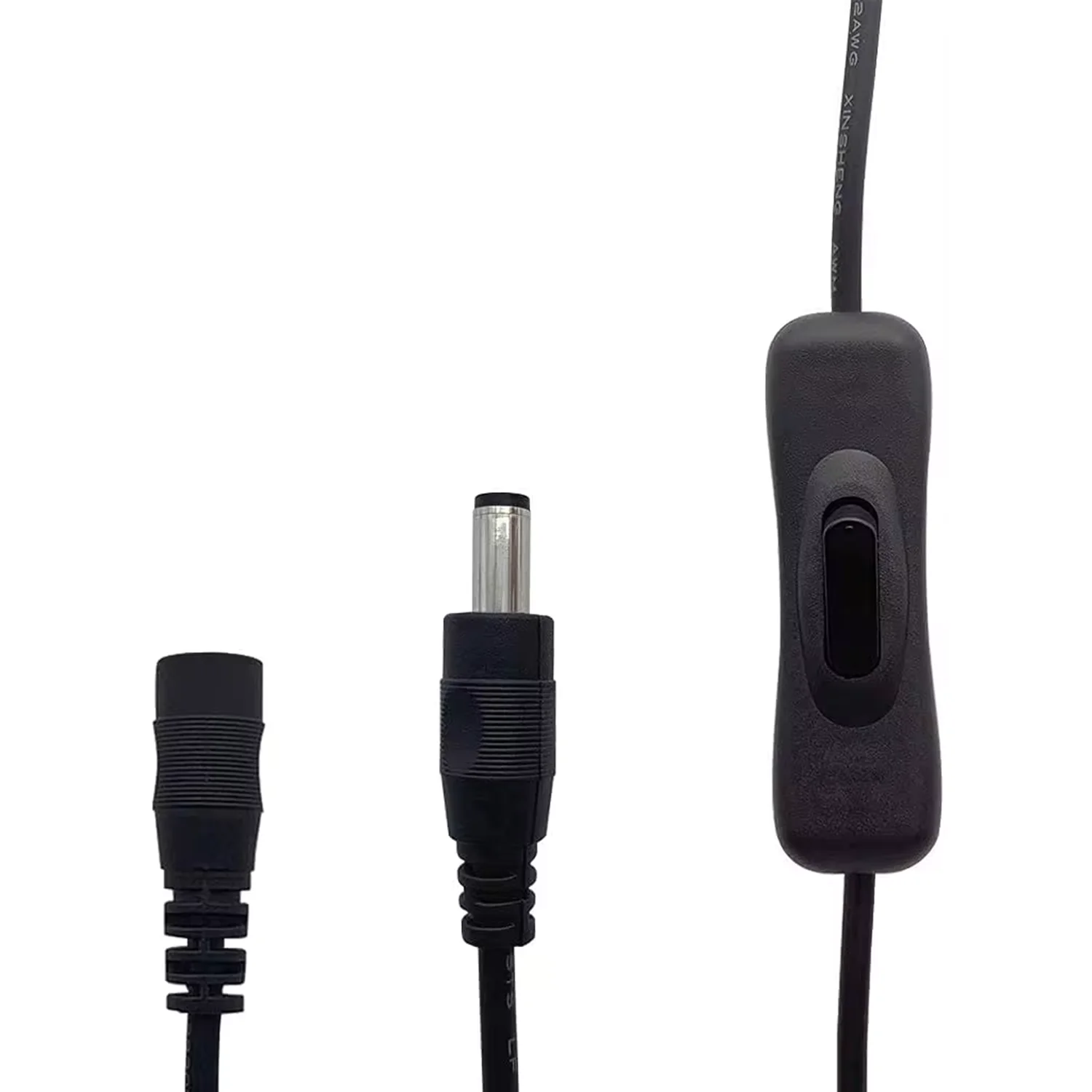 2-Pack 5V-24V 5A Inline On/Off Switch Kabel, dc Jack (5.5X2.1Mm) Man-vrouw Adapter Connector, rocker/Schakelaar Voor 12V