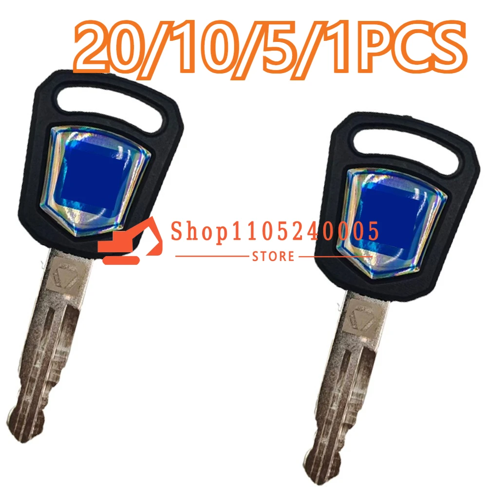 

20/10/5/1PCS Hot Sale Excavator Keys Version for XE60 75 65 85 215 75DA 60D 200 Ignition Key Door Lock Key