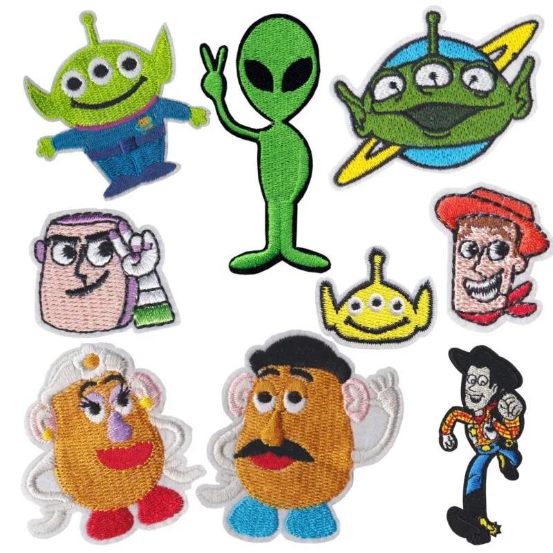 Toy Story Woody Buzz Lightyear Embroidered Patches For Clothing Thermoadhesive Patches Cartoon Badges Iron On Clothes DIY
