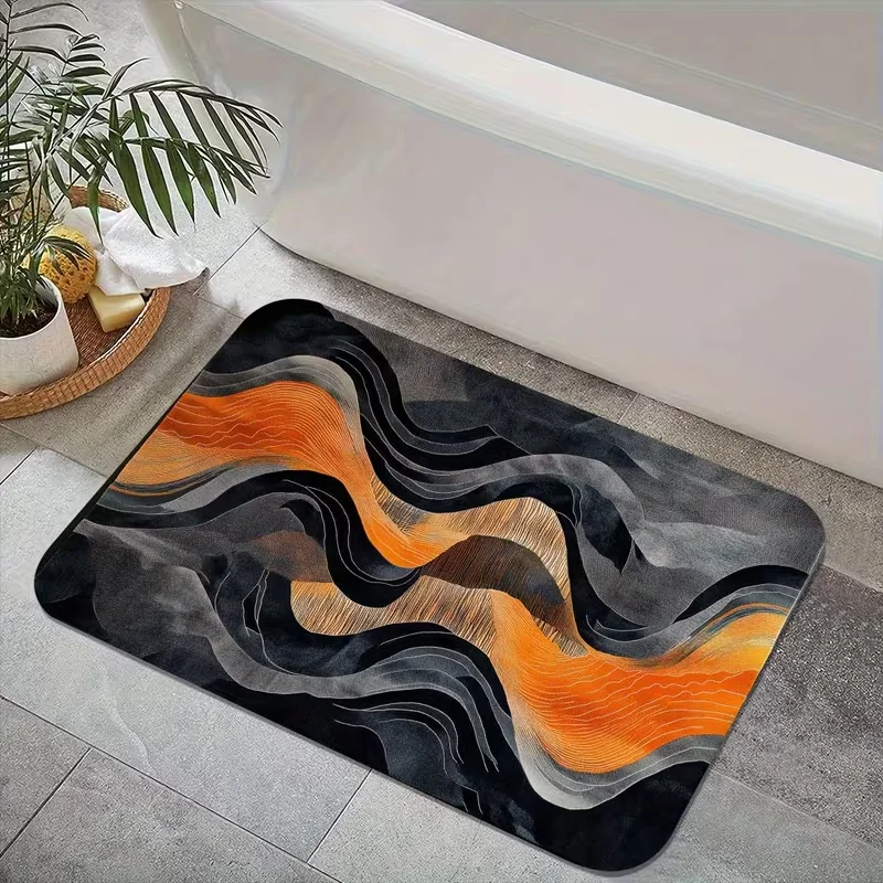 Tapete de Entrada com Estampa  - Printed Rug Abstract avaliação e preço