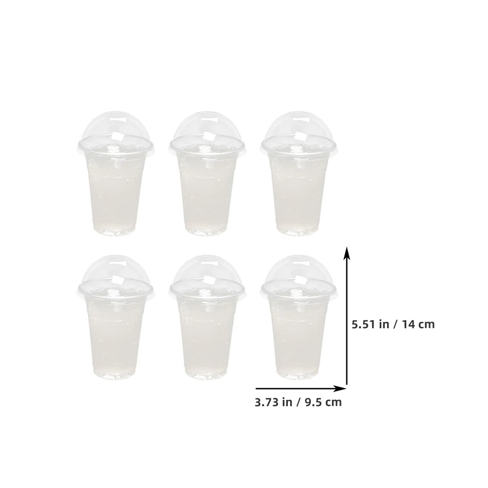 30 Sets Drink Juice Cup Disposable Cups Plastic Verrines Paper Mug Sip Smoothie Multi-function Bubble Tea Coffee with Lid Party